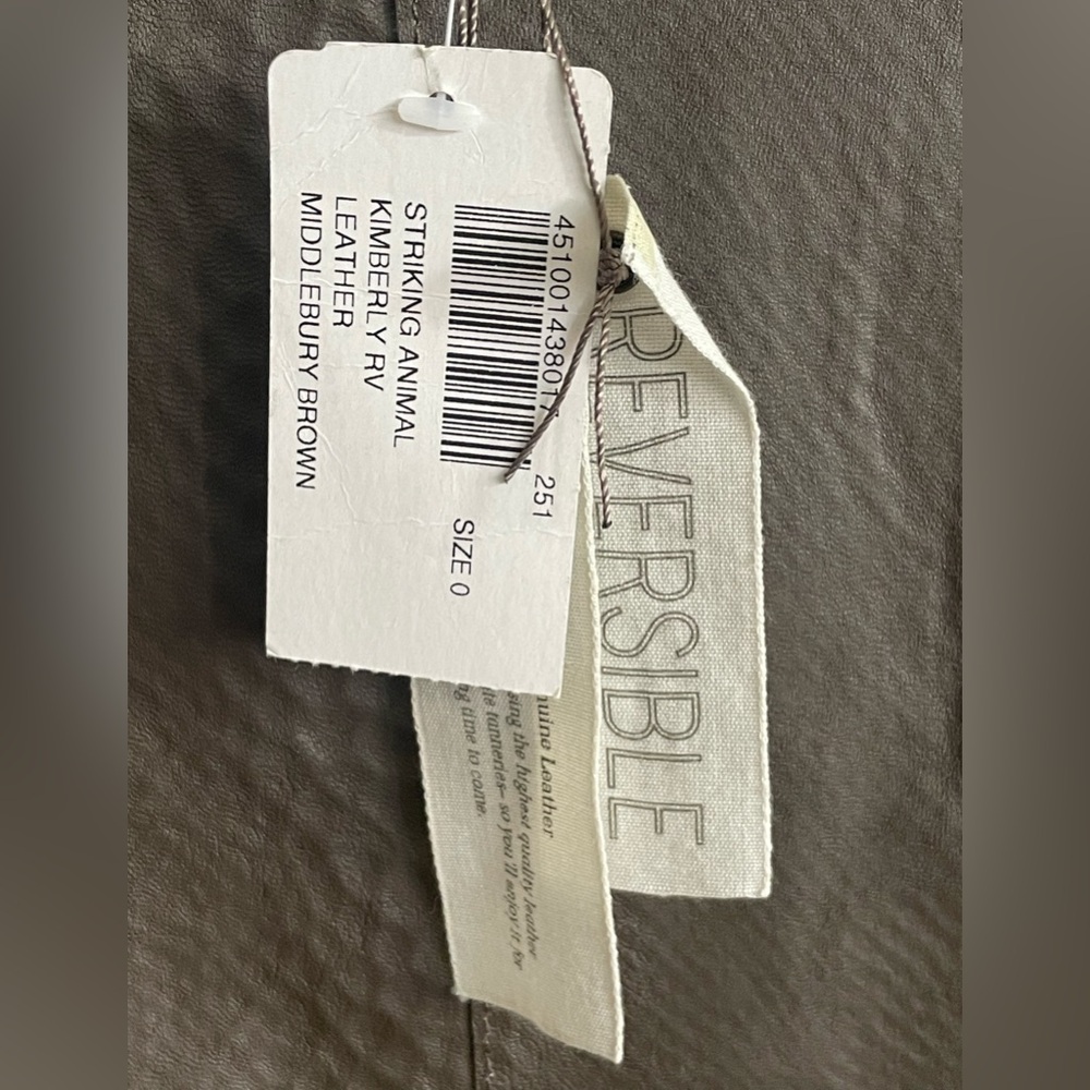 NWT Chico’s Leather Reversible Sze 0 Snakeskin - Picture 5 of 10
